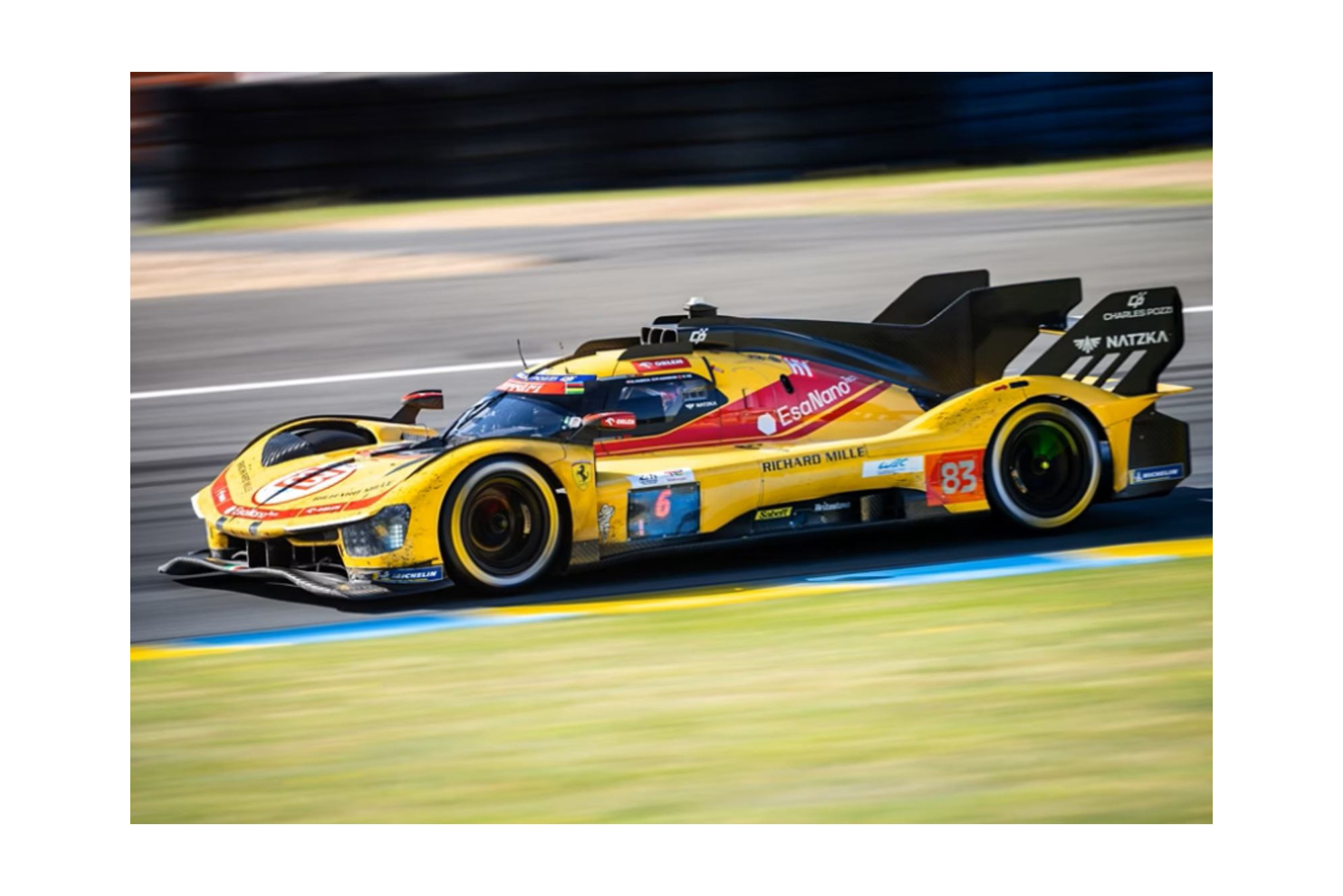 FERRARI 499P CAR N. 83 - 24H LE MANS 2026 DRIVERS KUBICA - YE - HANSON - DISPLAY CASE INCLUDED / ФЕРРАРИ 499П АВТОМОБИЛЬ № 83 2026 1:18