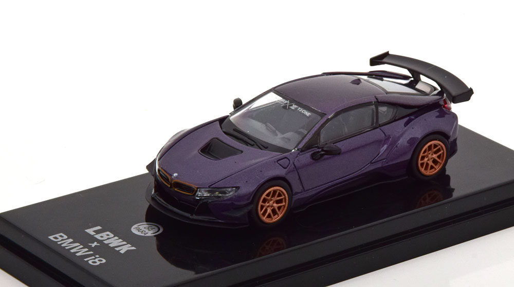 BMW I8 LIBERTY WALK 2018 PURPLE-METALLIC (ДЛИНА МОДЕЛИ 6-10 СМ)