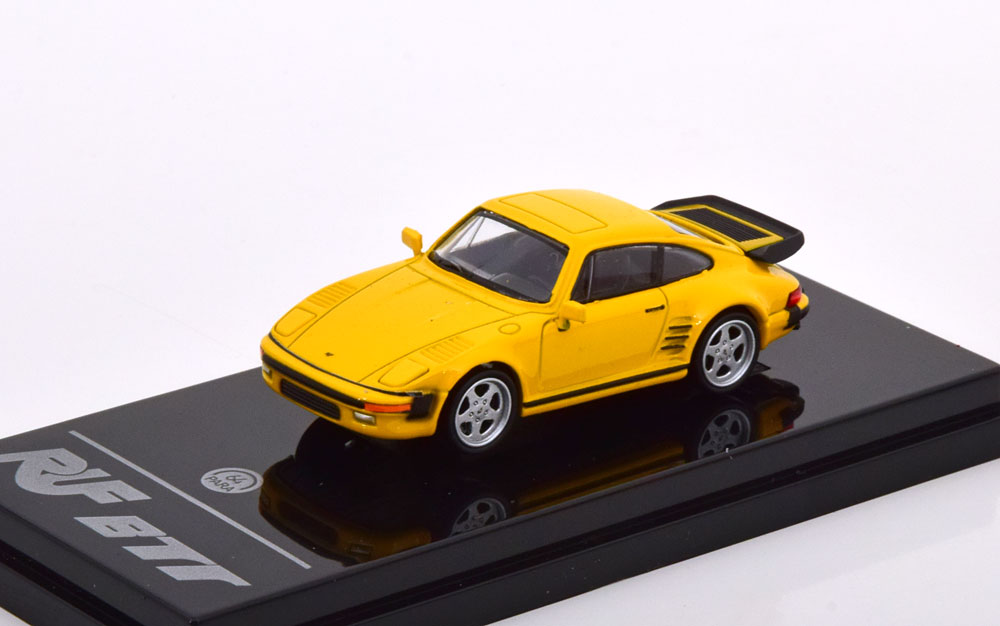 PORSCHE RUF BTR FLATNOSE 1986 YELLOW (ДЛИНА МОДЕЛИ 6-10 СМ)