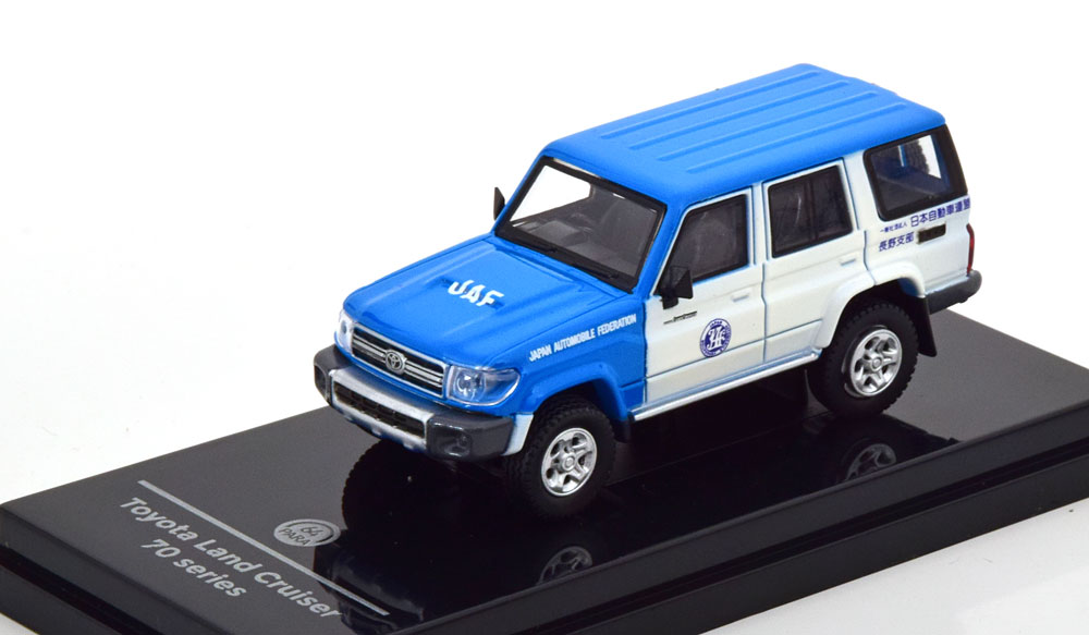 TOYOTA LAND CRUISER 76 JAF 2014 BLUE WHITE (ДЛИНА МОДЕЛИ 6-10 СМ)