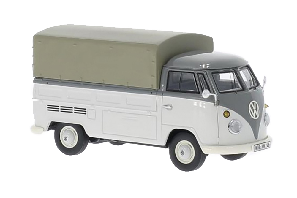 VW VOLKSWAGEN T1 FLATBED PLATFORM TRAILER GREY WITH COVER