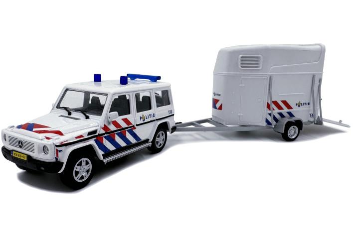 MERCEDES-BENZ G-CLASS ПОЛИЦИЯ ГОЛЛАНДИИ С ТРЕЙЛЕРОМ ДЛЯ ЛОШАДЕЙ W463