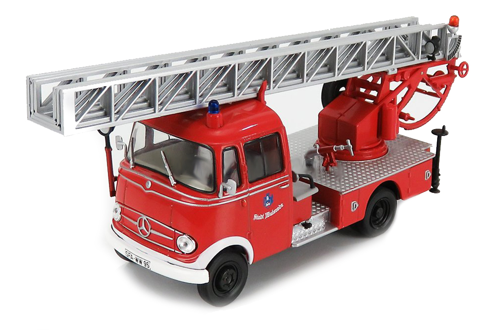 MERCEDES L319 FIRE DEPARTMENT WALSRODE WITH TURNTABLE LADDER RED