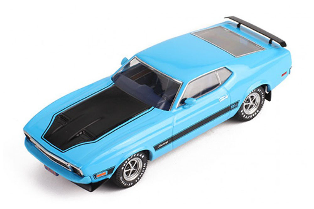 FORD MUSTANG MACH 1 1973 ГОЛУБОЙ С ЧЕРНЫМ