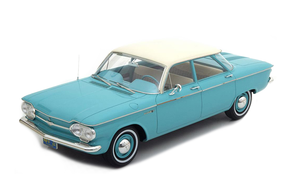CHEVROLET CORVAIR SEDAN TURQUOIS/LIGHT BEIGE 4-DOOR