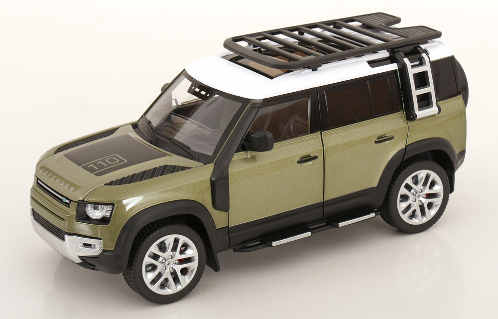 LAND ROVER DEFENDER 110 LIGHT GREEN METALLIC/WHITE