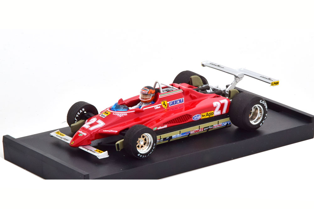 FERRARI 126 C2 TURBO GP USA 1982 VILLENEUVE WITH DRIVER FIGURINE