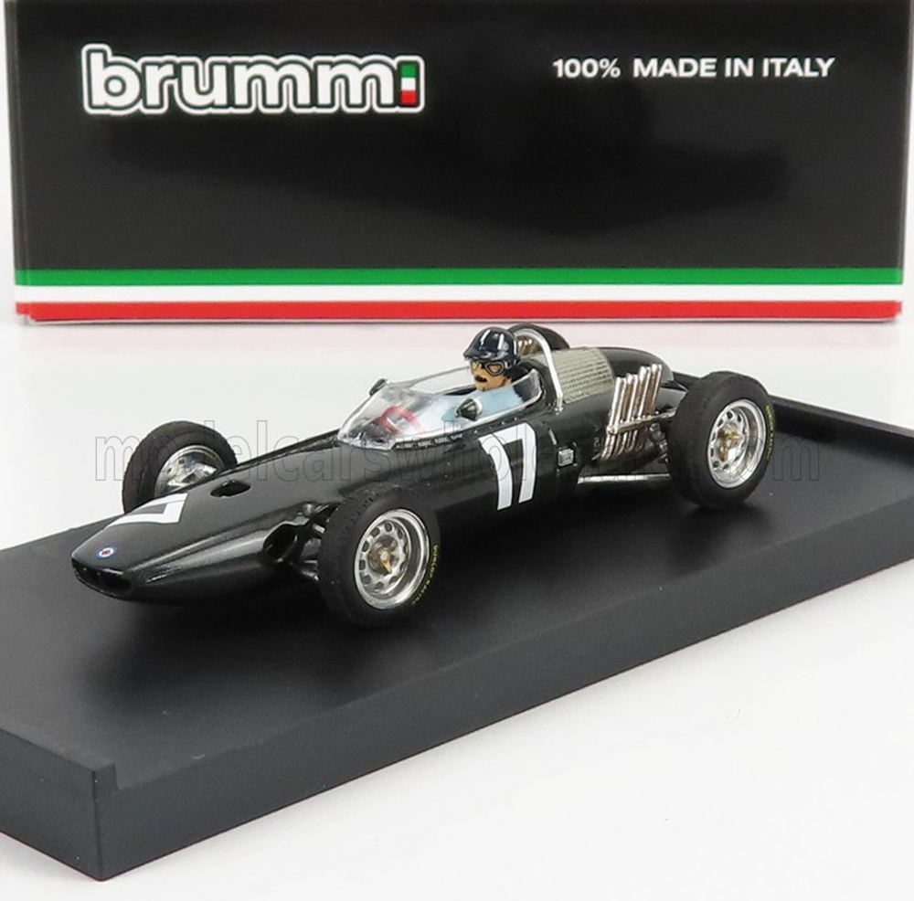 BRM F1 P57 N 17 WINNER HOLLAND EUROPE GP GRAHAM HILL 1962 WORLD CHAMPION - WITH DRIVER FIGURE, GREY MET