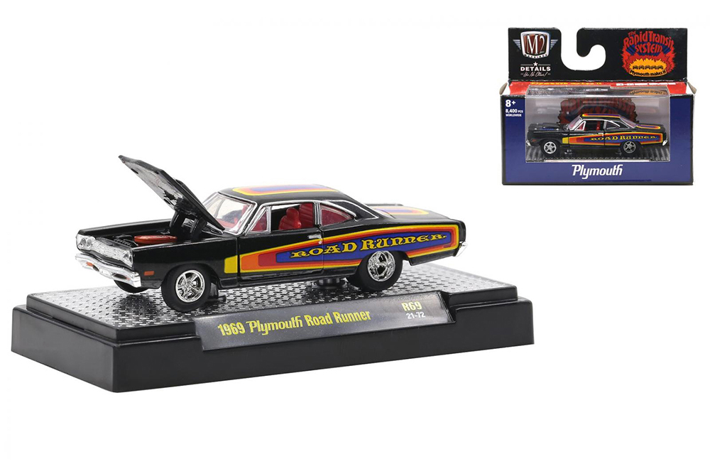 PLYMOUTH ROAD RUNNER ​​1969 / ПЛИМУТ ДОРОЖНЫЙ БЕГУН 1969 (ДЛИНА МОДЕЛИ 6-10 СМ)