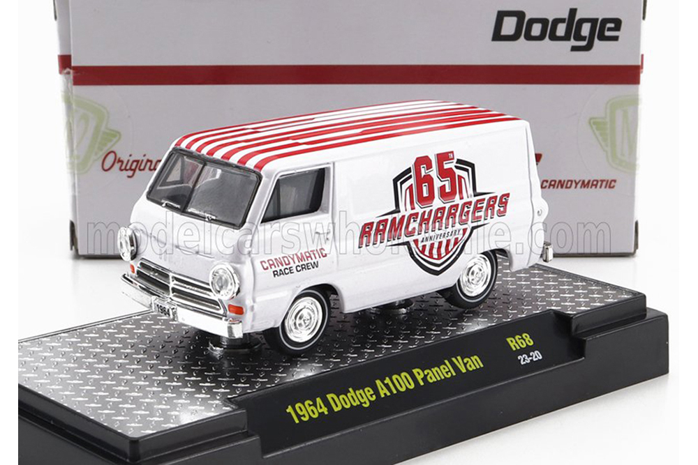 DODGE A100 PANEL VAN (1964), WHITE RED (ДЛИНА МОДЕЛИ 6-10 СМ)