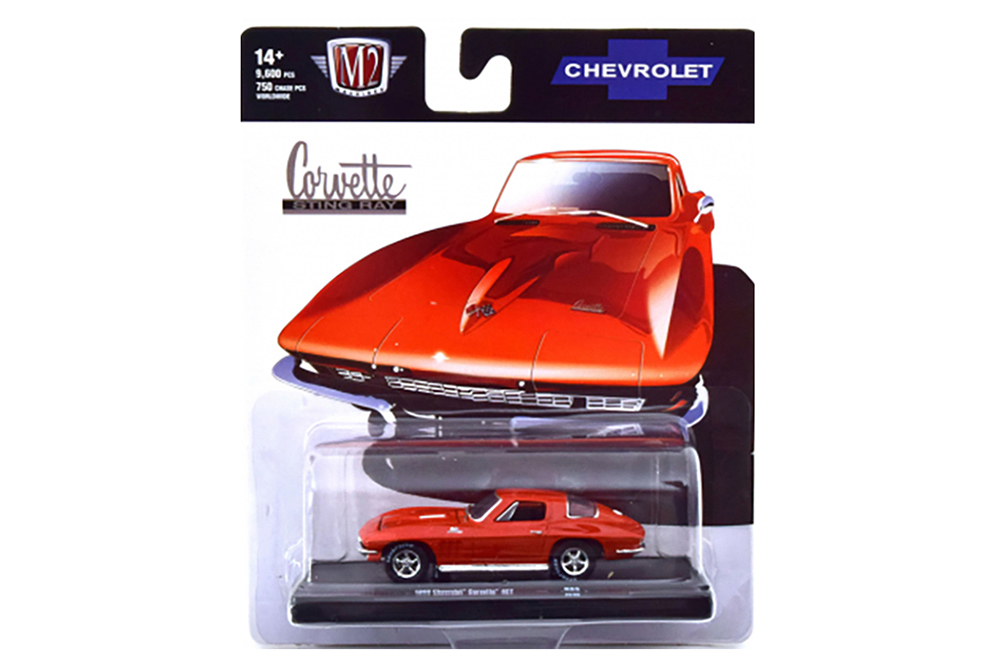 CHEVROLET CORVETTE 427 C2 COUPE (1966), ORANGE (ДЛИНА МОДЕЛИ 6-10 СМ)
