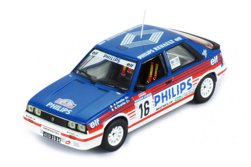 RENAULT 11 TURBO #16 PHILIPS OREILLE/OREILLE RALLY TOUR DE CORSE 1987
