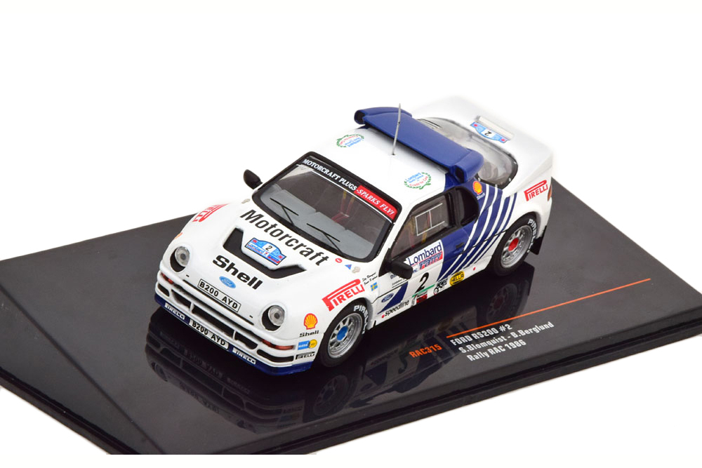 FORD RS200 #2 BLOMQVIST/BERGLUND LOMBARD RAC RALLY 1986