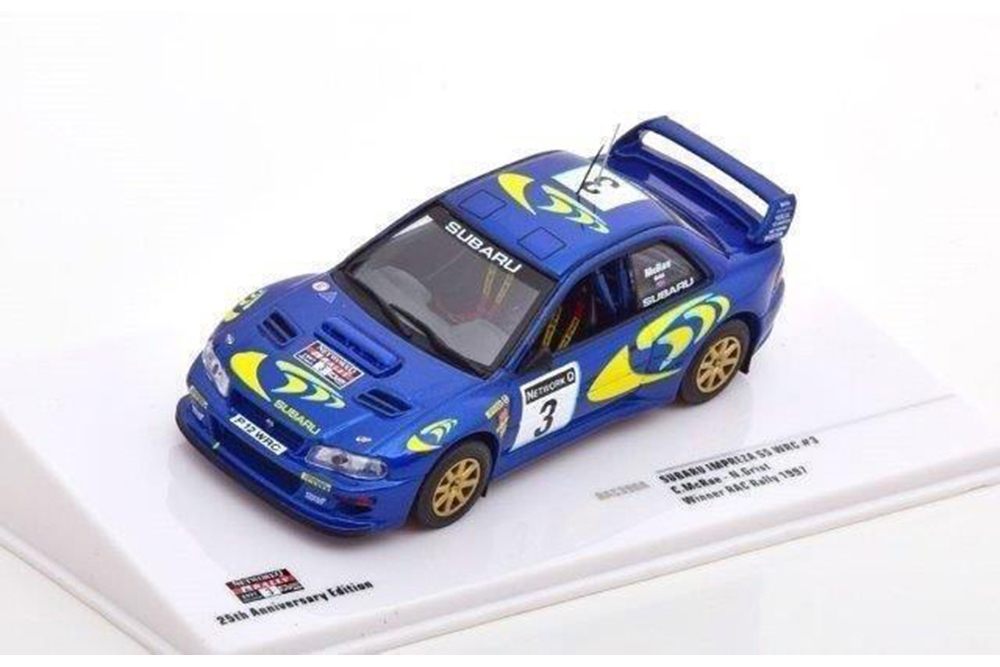 SUBARU IMPREZA S5 WRC #3 555 SUBARU WRT MCRAE/GRIST ПОБЕДИТЕЛЬ RAC RALLY 25TH RAC ANNIVERSARY EDITION 1997