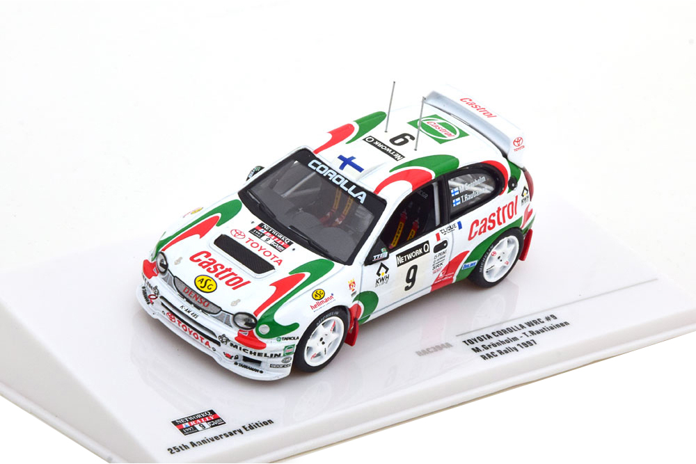 TOYOTA COROLLA WRC #9 TOYOTA CASTROL TEAM GRONHOLM/RAUTIAINEN 5 МЕСТО RAC RALLY 25TH RAC ANNIVERSARY EDITION 1997