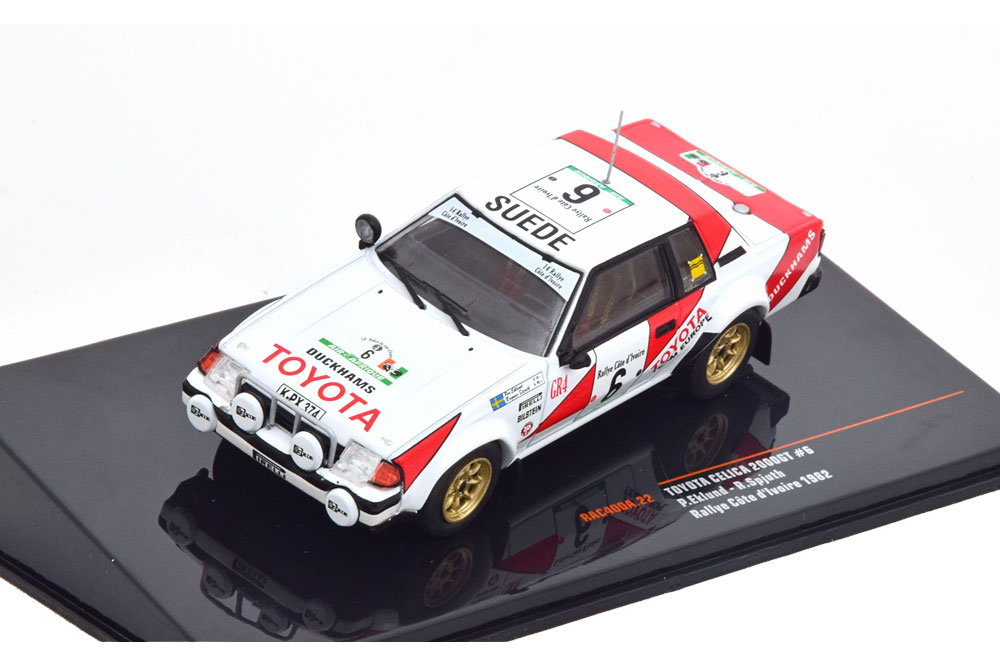 TOYOTA CELICA 2000GT #6 PREMOTO TOYOTA TEAM EKLUND/SPJUTH 2 МЕСТО RALLY COTE D IVOIRE 1982