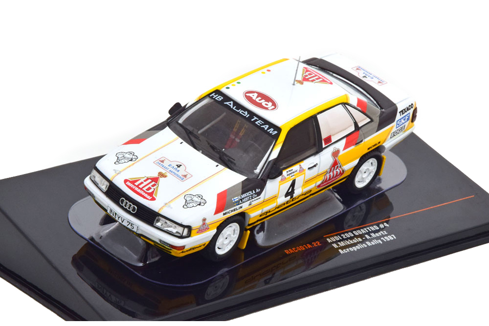 AUDI 200 QUATTRO #4 HB AUDI SPORT TEAM MIKKOLA/HERTZ 3 МЕСТО RALLY ACROPOLIS 1987