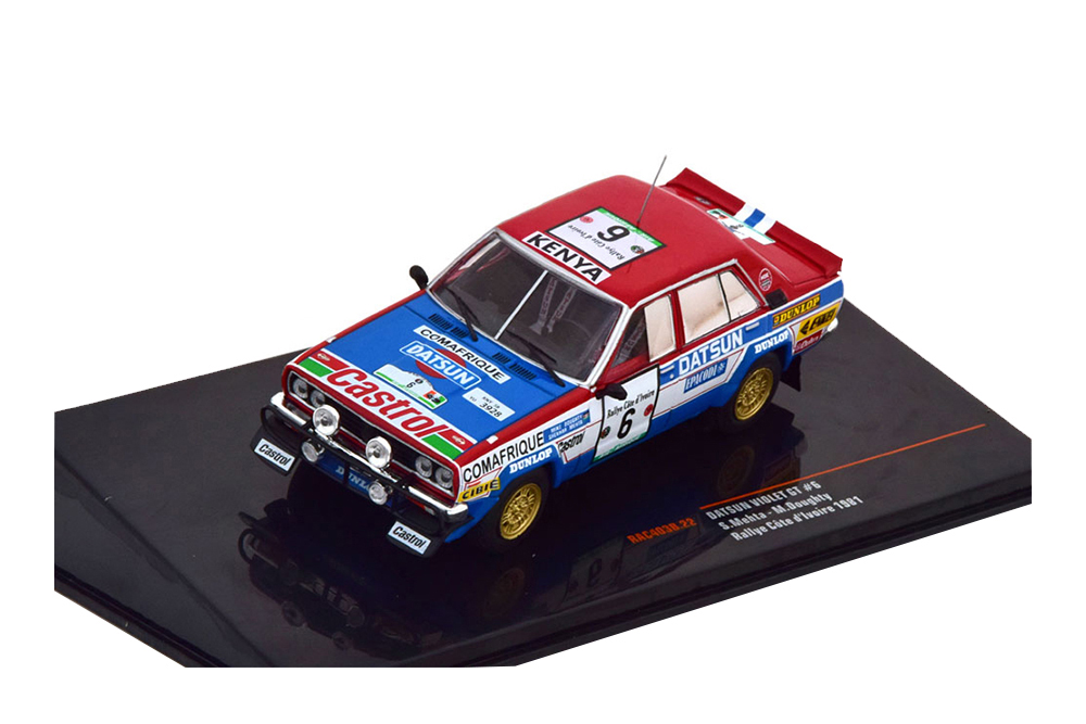 DATSUN VIOLET GT #6 COMAFRIQUE MEHTA/DOUGHTY 3 МЕСТО RALLY COTE D IVOIRE 1981