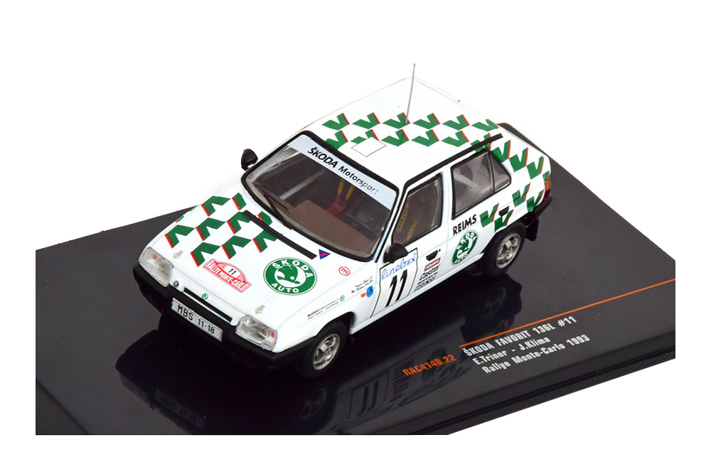 SKODA FAVORIT 136L #11 SKODA MOTORSPORT TRINER/KLIMA 23 МЕСТО RALLY MONTE CARLO 1993