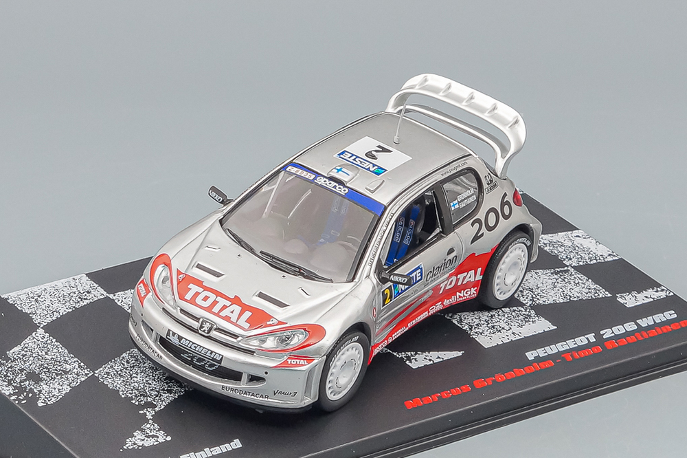 PEUGEOT 206 WRC MARCUS GRONHOLM-TIMO RAUTIAINEN RALLY FINLAND 2002 #2 ИЗ СЕРИИ RALLY CARS 35
