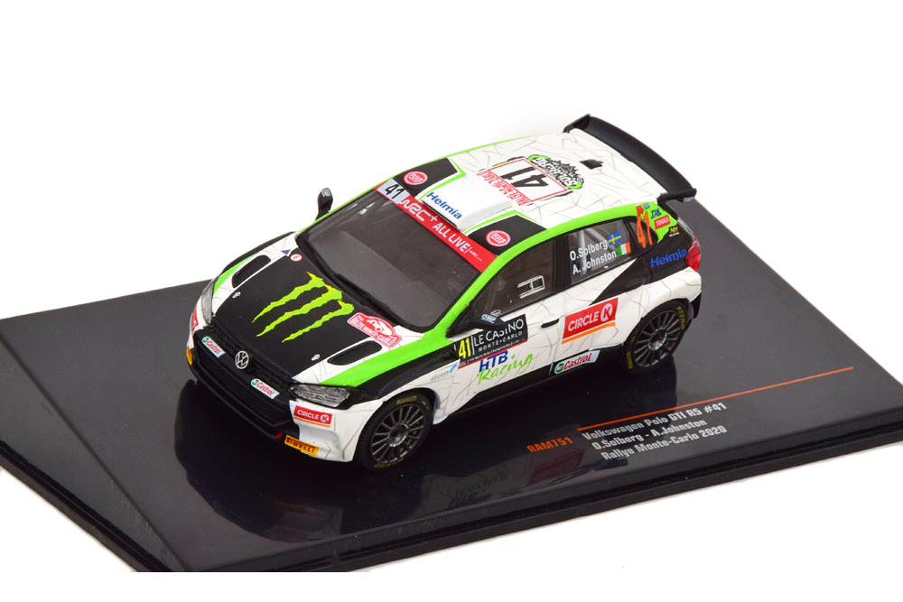 VW VOLKSWAGEN POLO GTI R5 #41 SOLBERG/JOHNSTON RALLY MONTE CARLO 2020