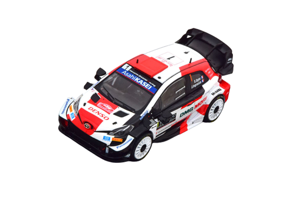 TOYOTA YARIS WRC TEAM TOYOTA GAZOO RACING WRT N WINNER RALLY  MONZA 2021 WITH FIGURES WHITE RED BLACK SPARK 43 ミニカー 価格比較