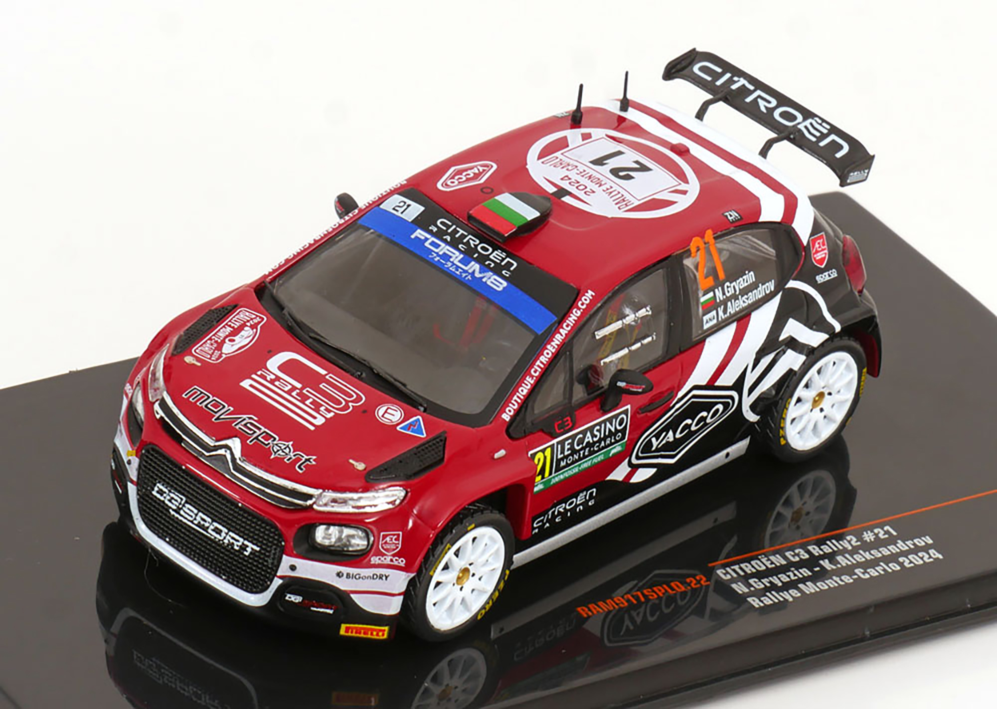 CITROEN C3 RALLY2 NO.21, RALLY MONTE CARLO 2024 GRYAZIN / ALEKSANDROV / СИТРОЕН C3 RALLY2 21 РАЛЛИ МОНТЕ-КАРЛО ГРЯЗИН АЛЕКСАНДРОВ