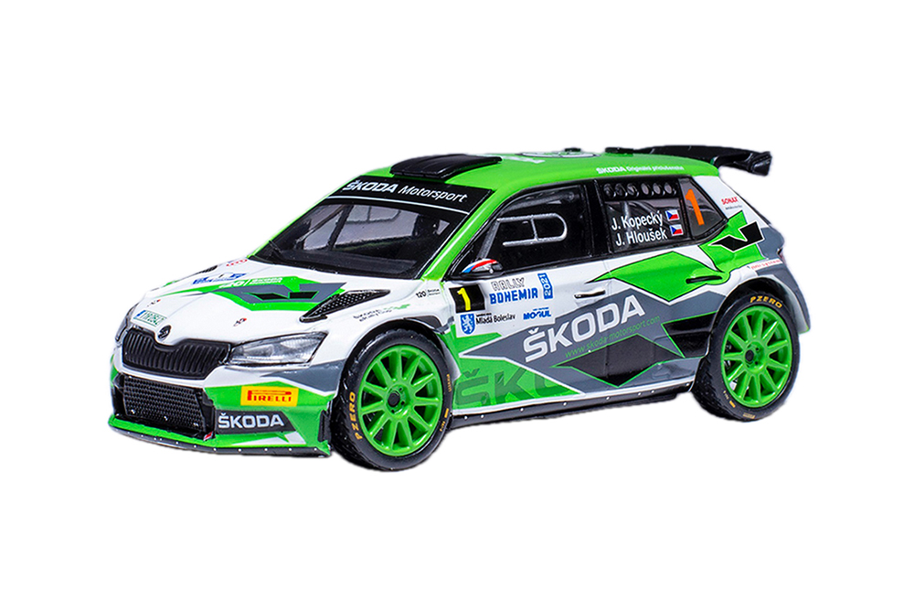 SKODA FABIA RS RALLY2 EVO #1 "SKODA MOTORSPORT" KOPECKY/HLOUSEK ПОБЕДИТЕЛЬ RALLY BOHEMIA 2021