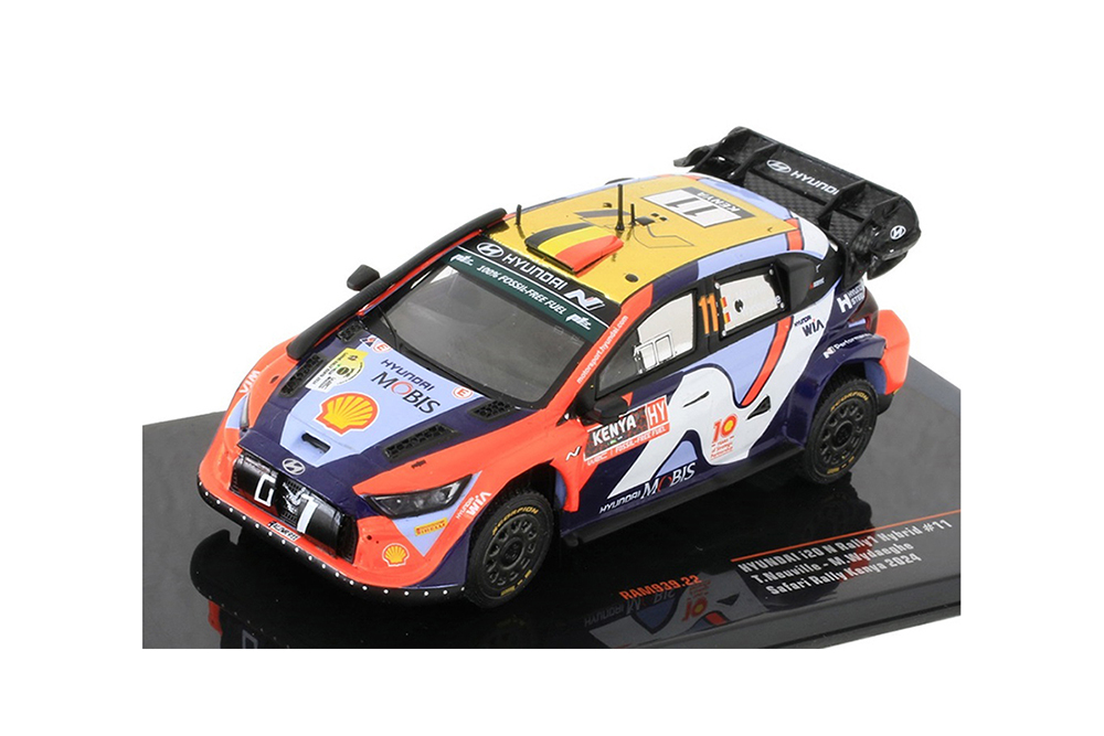 HYUNDAI I20 N RALLY1 #11 "HYUNDAI SHELL MOBIS WRT" NEUVILLE/WYDAEGHE 5 МЕСТО SAFARI RALLY ЧЕМПИОН МИРА 2024