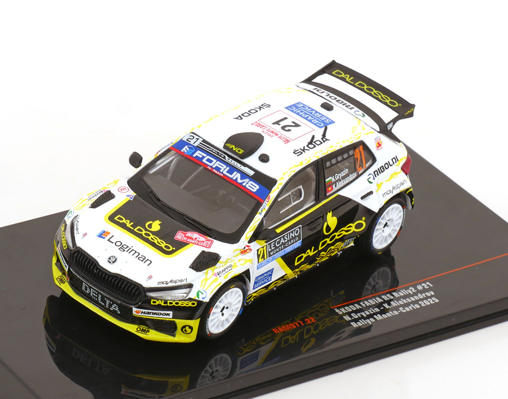 SKODA FABIA RS RALLY2 NO 21 RALLY MONTE CARLO 2025