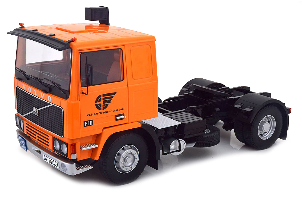 VOLVO F10 VEB KRAFTVERKEHR DRESDEN 1977 ORANGE/BLACK / ВОЛЬВО