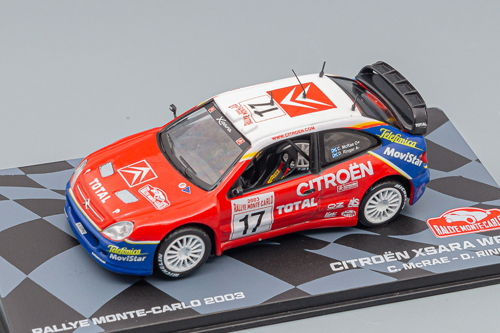 CITROEN XSARA WRC N 17 RALLY MONTECARLO 2003 C.MCRAE - D.RINGER, RED WHITE