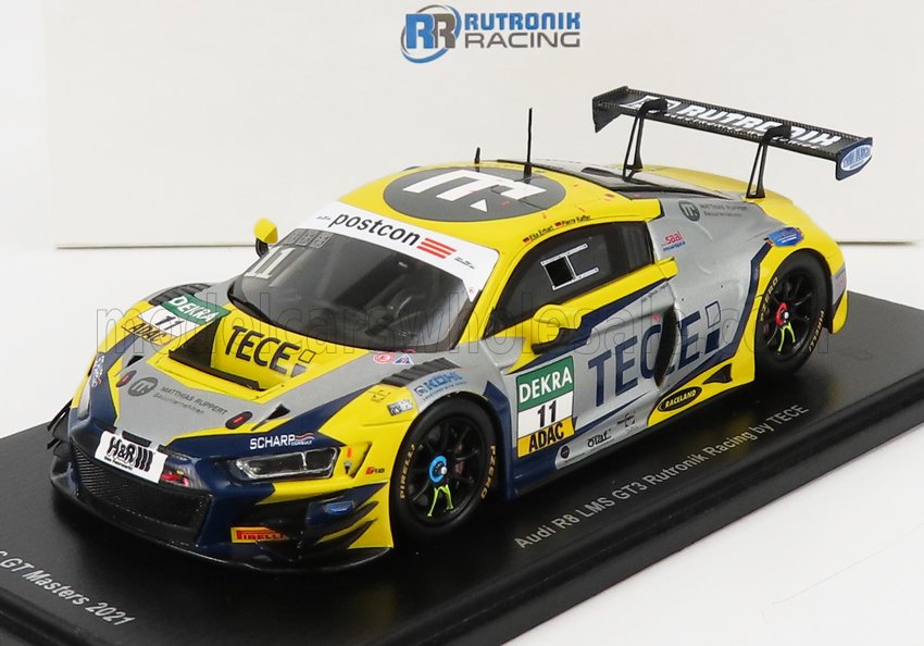 AUDI R8 LMS GT3 TEAM TECE RUTRONIK RACING #11 ADAC GT MASTERS OSCHERSLEBEN (2021) E.ERHART - P.KAFFER, YELLOW MATT GREY