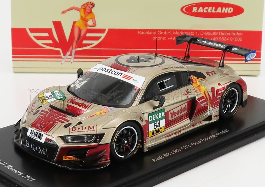 AUDI R8 LMS GT3 TEAM YACO RACING RACING #54 ADAC GT MASTERS OSCHERSLEBEN (2021) S.REICHER - N.SIEDLER, GOLD RED