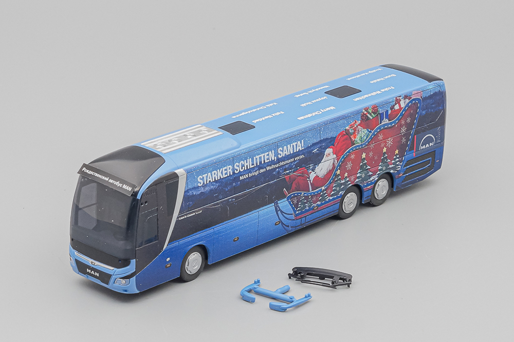 MAN LION'S COACH L "WEIHNACHTBUS", BLUE (ДЛИНА МОДЕЛИ 3-5 СМ)