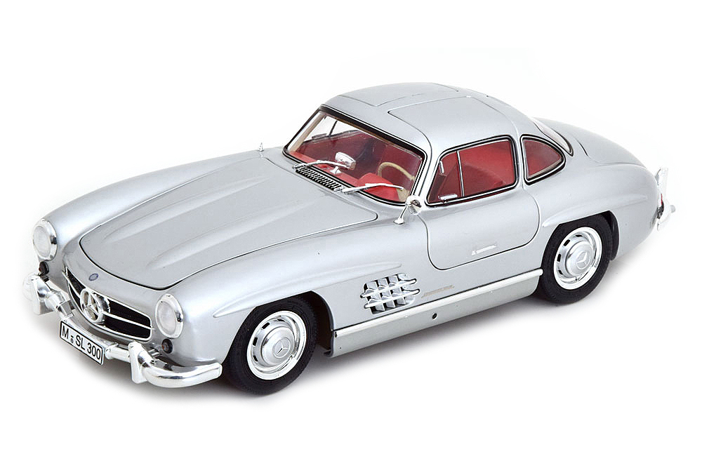 MERCEDES W198 300 SL GULLWING 1954-1957 SILVER/RED / МЕРСЕДЕС 300 СЛ КРЫЛО ЧАЙКИ СЕРЕБРИСТЫЙ С КРАСНЫМ САЛОНОМ