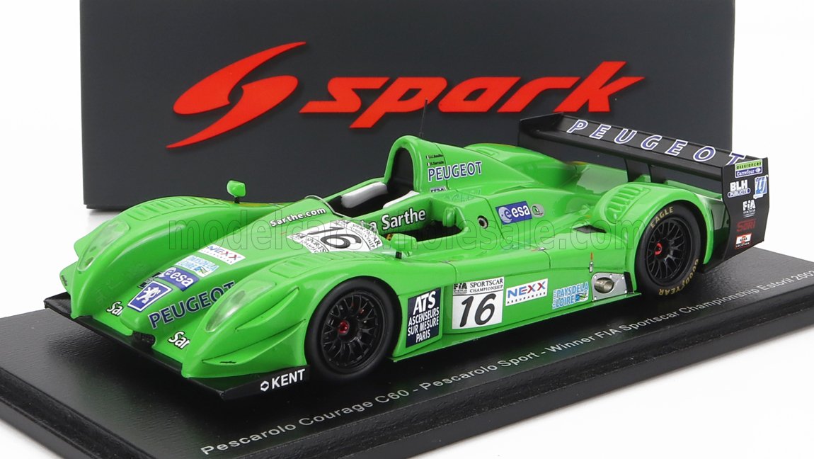 COURAGE C60 TEAM PESCAROLO SPORT #16 WINNER FIA SPORTSCAR ESTORIL (2003) J.C.BOUILLON - S.SARRAZIN, GREEN