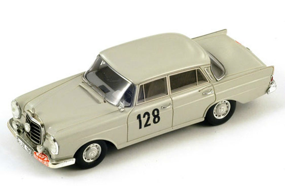 MERCEDES 220 SE #128 WINNER RALLY MONTE-CARLO W.SCHOCK R.MOLL 1960 GREY / MERCEDES 220 SE No128 ПОБЕДИТЕЛЬ РАЛЛИ МОНТЕ-КАРЛО В.ШОК Р.МОЛЛ 1960 СЕРЫЙ