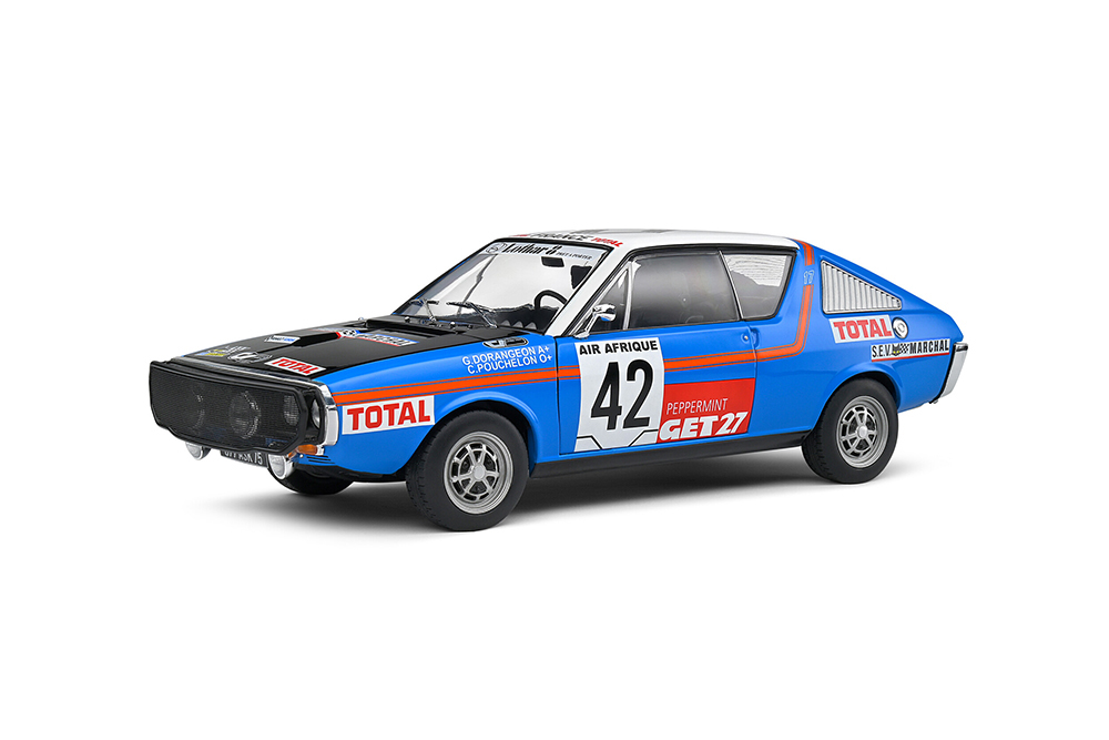 RENAULT 17 GORDINI NO 42 RALLY ABIDJAN NICE 1976