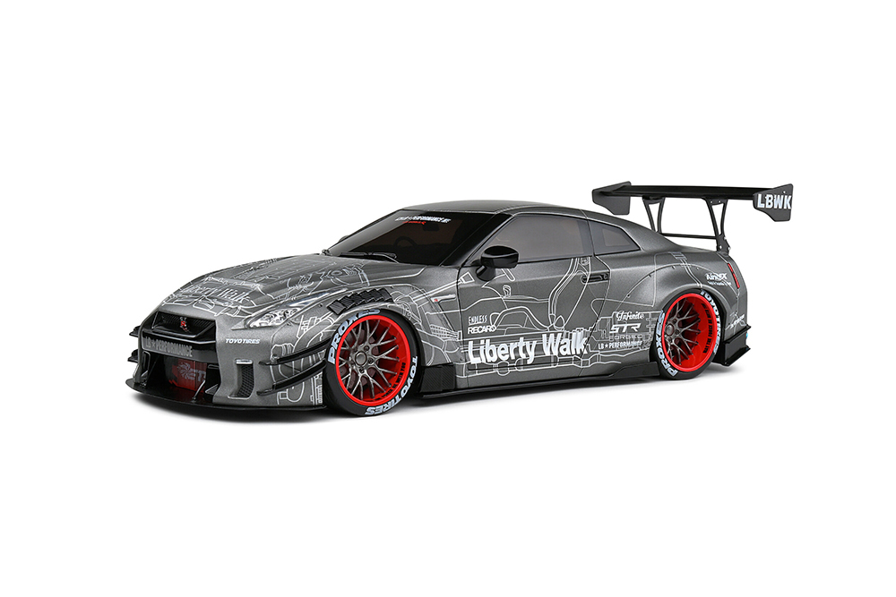 NISSAN GT-R (R35) W/LIBERTY WALK BODY KIT 2.0 2020 CATALOGUE DESIGN СЕРЫЙ
