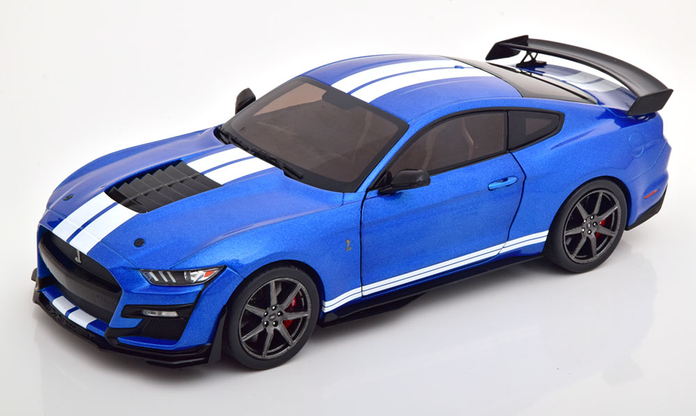 FORD MUSTANG SHELBY GT 500 FAST TRACK 2020 BLUE METALLIC/WHITE*ФОРД ФОРТ -  Масштабные модели 1:18 - 1:43 - 1:12 - Магазин масштабных моделей  МОДЕЛЛИСИМО