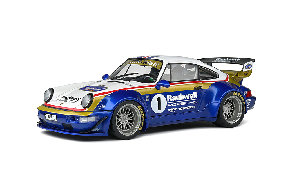 PORSCHE 911 (964) RWB RAUH-WELT ROTHMANS 2022 BLUE/WHITE/RED/GOLD / ПОРШЕ  911 РОТМАНС**ПОРШЕ ПОРШ - Масштабные модели 1:18 - 1:43 - 1:12 - Магазин  масштабных моделей МОДЕЛЛИСИМО