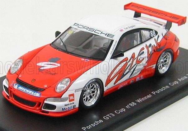 PORSCHE 911 997 GT2CUP N88 WINNER ASIA CUP (2007) T.SUGDEN, ORANGE WHITE