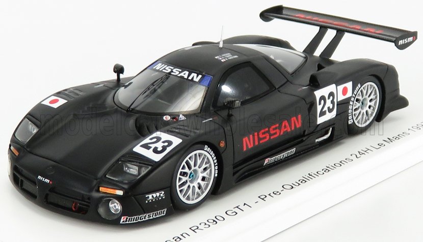 NISSAN R390 GT1 3.5L TURBO N23 PRE-QUALIFICATIONS 24H LE MANS (1997) K.HOSHINO - E.COMAS - M.KAGEYAMA, BLACK