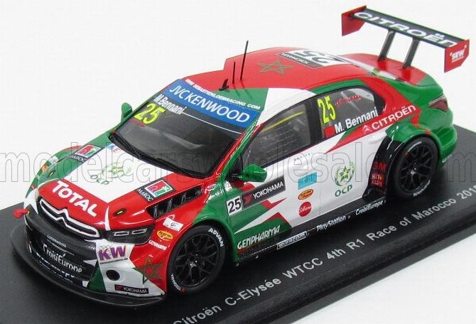 CITROEN C-ELYSEE WTCC #25 4TH R1 RACE OF MAROCCO (2015) M.BENNANI, RED WHITE GREEN