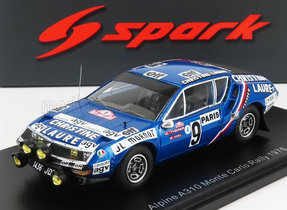 RENAULT A310 ALPINE N9 RALLY MONTECARLO (1976) J.L.THERIER - M.VIAL, BLUE BLACK
