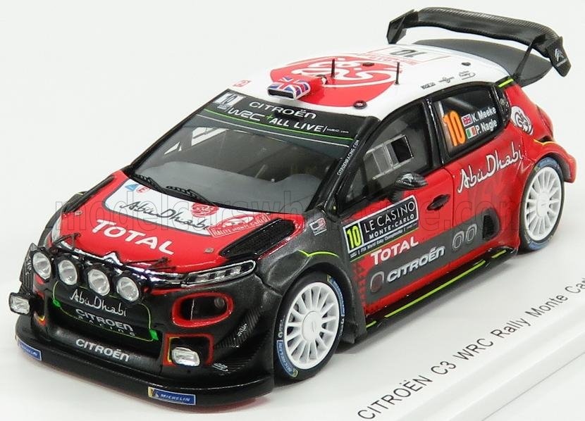 CITROEN C3 WRC TEAM CITROEN TOTAL ABU DHABI WRT N10 RALLY MONTECARLO (2018) K.MEEKE - P.NAGLE, RED WHITE