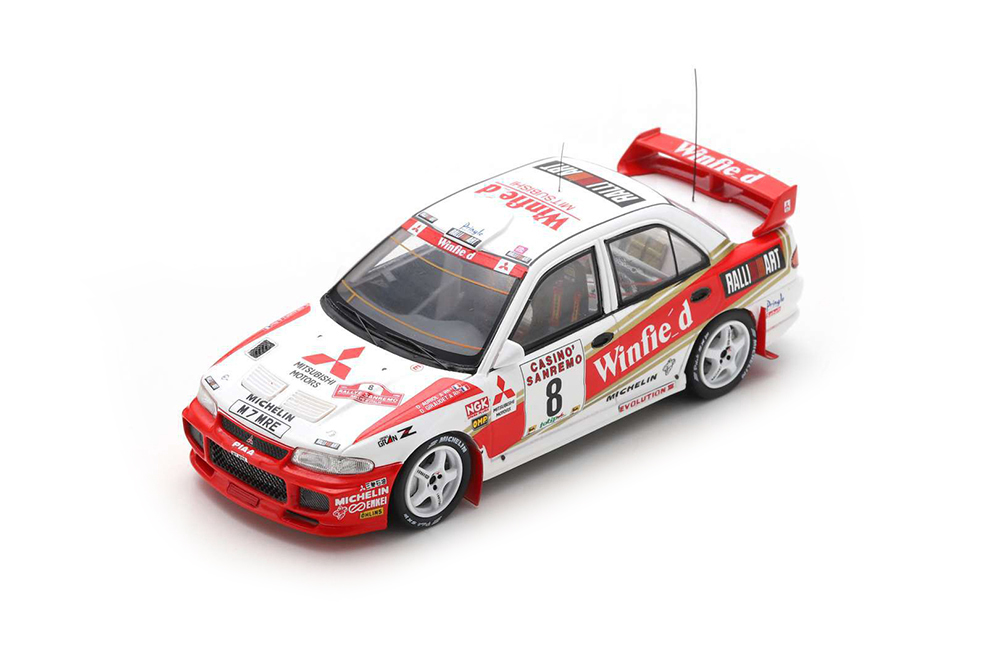 MITSUBISHI LANCER EVOLUTION Ⅲ #8 8TH RALLY SAN REMO 1996 AURIOL GIRAUDET / MITSUBISHI LANCER EVOLUTION III. #8 8-Е РАЛЛИ САН-РЕМО 1996 ОРИОЛ ЖИРОДЕ