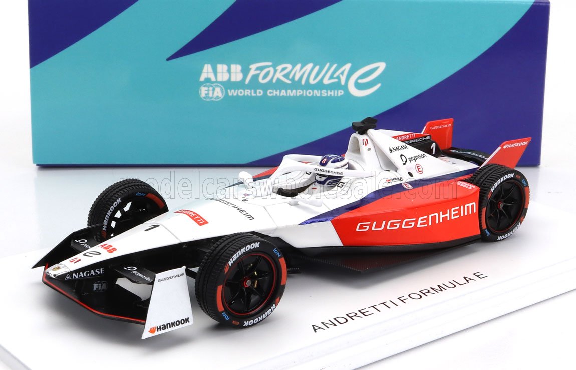 PORSCHE FORMULA-E 99X ELCTRIC TEAM ANDRETTI N1 SEASON (2023-2024) JAKE DENNIS, WHITE RED BLACK
