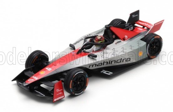 MAHINDRA FORMULA-E M9 ELECTRO TEAM MAHINDRA RACING #48 SEASON (2023-2024) EDOARDO MORTARA, SILVER RED BLACK